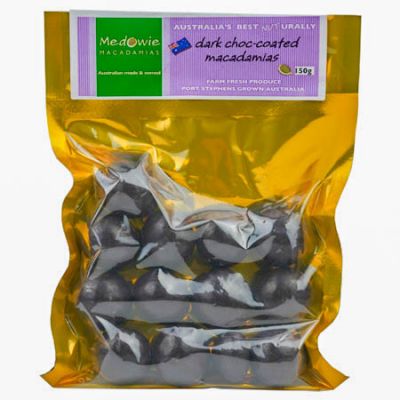 Dark Chocolate Coated Macadamias 150g