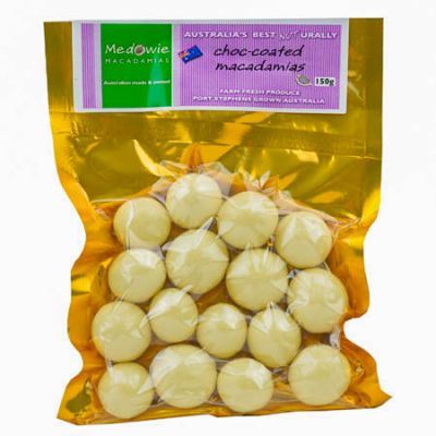 White Chocolate Coated Macadamias 150g